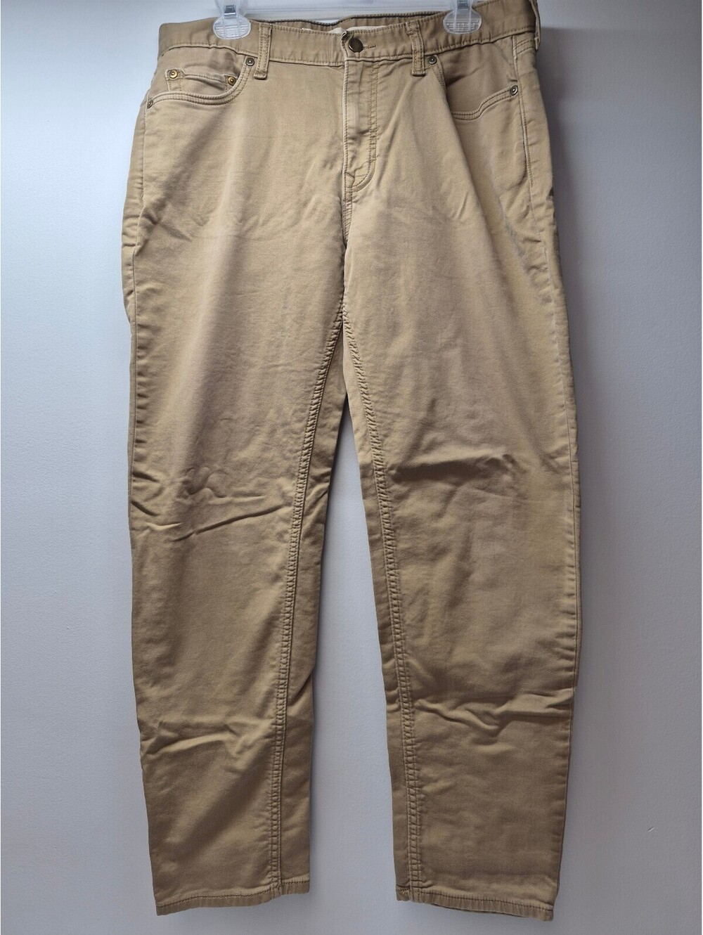 Banana Republic Men's Khaki Casual Pants with Front Pockets and Belt Loops B387